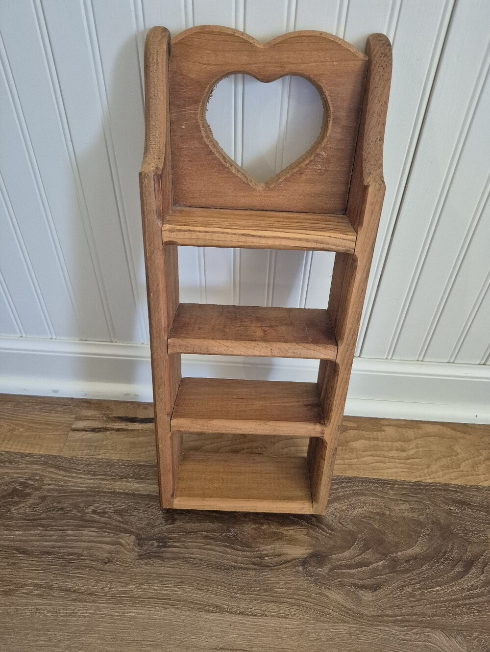 Vintage Wooden Heart Shelf